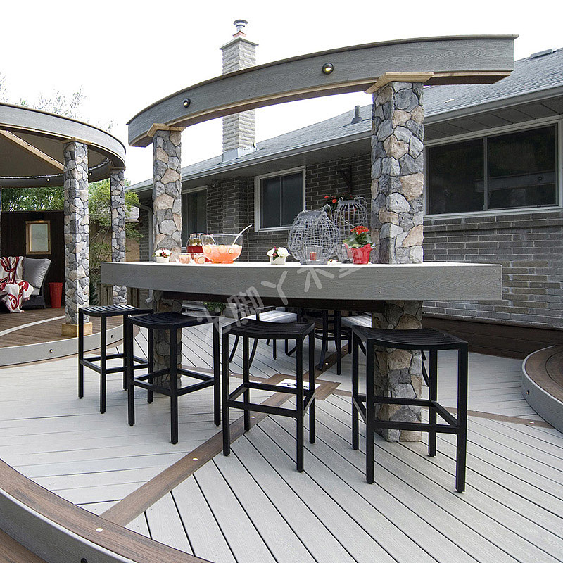 Wood plastic outdoor floor，Outdoor living space，Outdoor furniture floor，